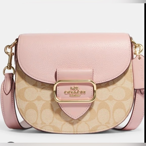 Coach Morgan Saddle Bag In Colorblock Signature Canvas #CF410 - Picture 1 of 8